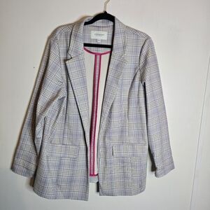 Liverpool Boyfriend Blazer Grey And Pink
